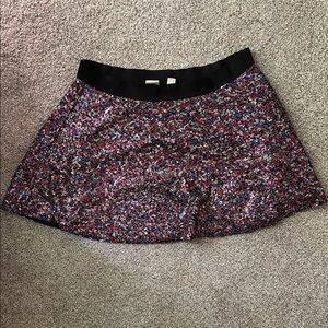 GAP Floral Skater Skirt in Pink, Red, Blue with Black Waistband